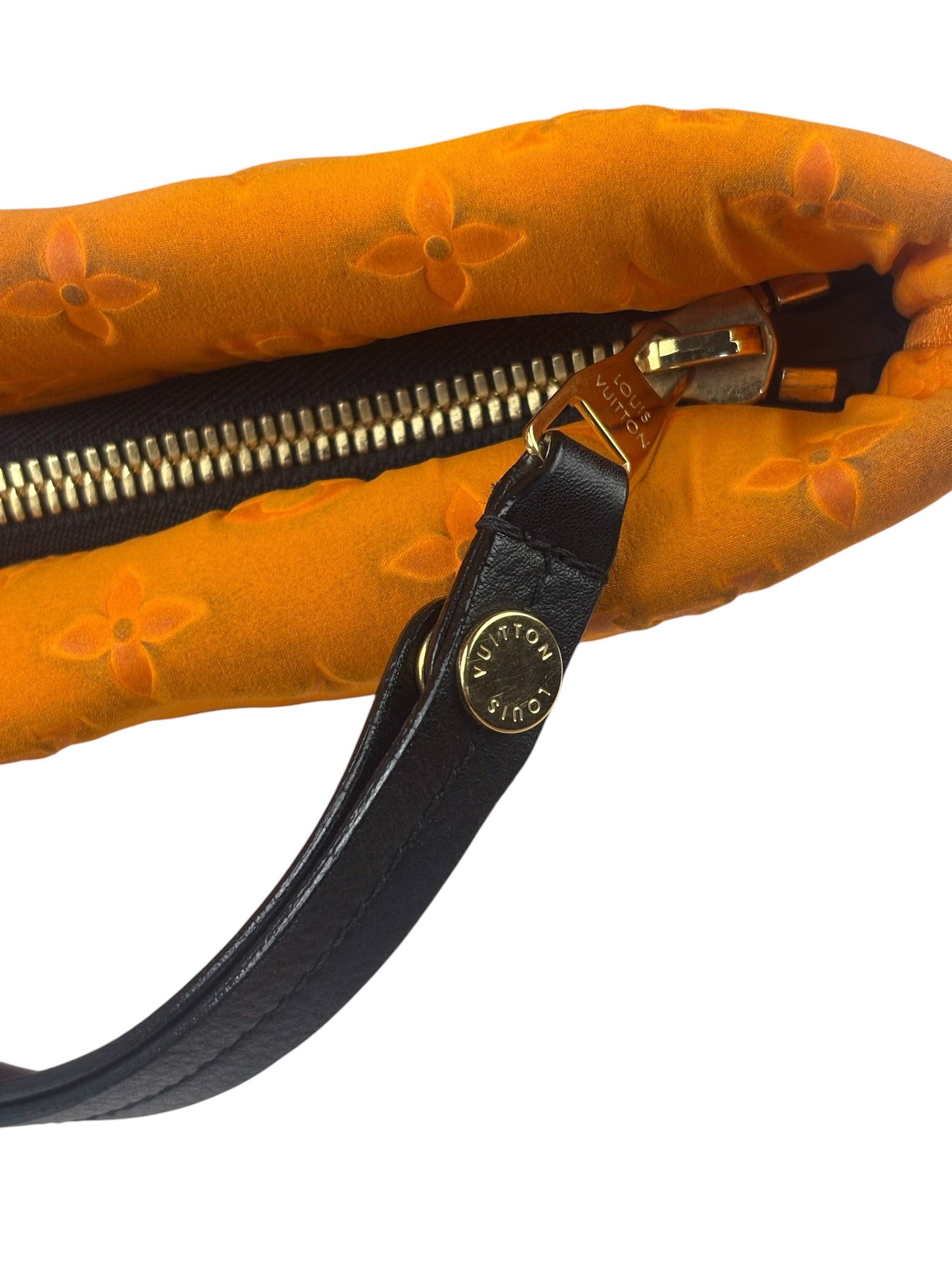Louis Vuitton Vintage Orange Monogram Neoprene Scuba Clutch