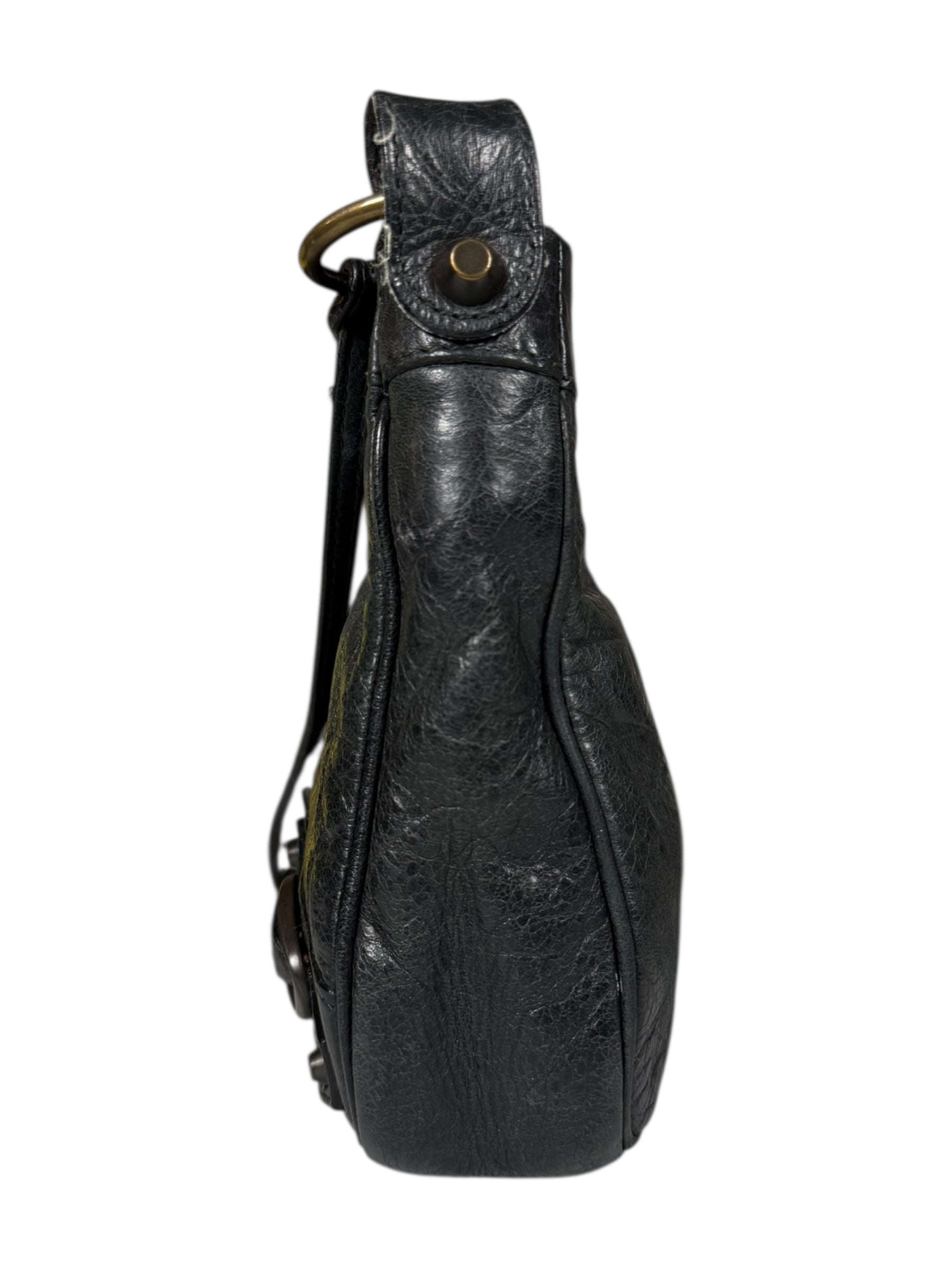 Balenciaga Black Moto Crossbody Bag