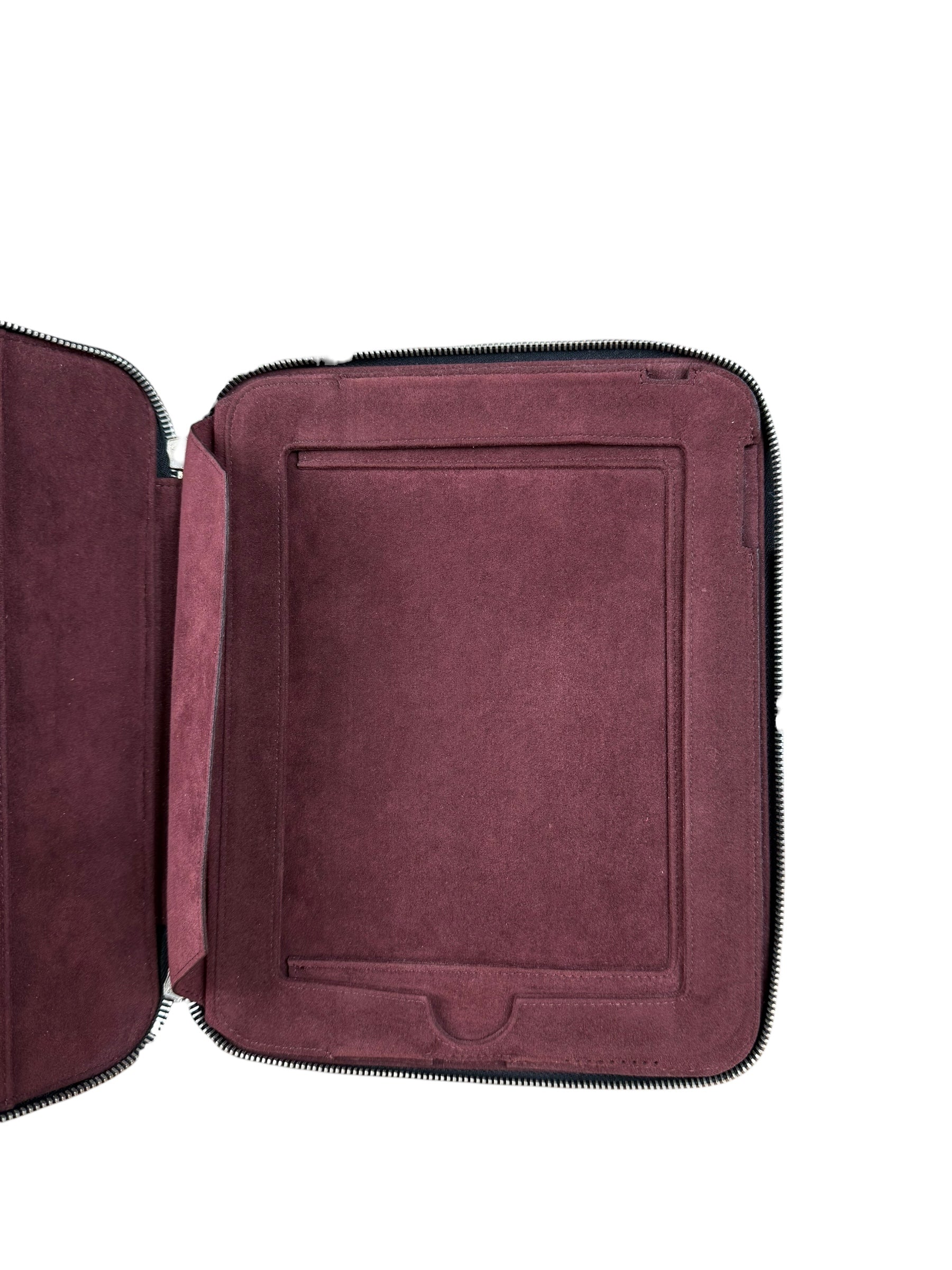 Chanel Black Quilted Caviar Leather Tablet Clutch Case