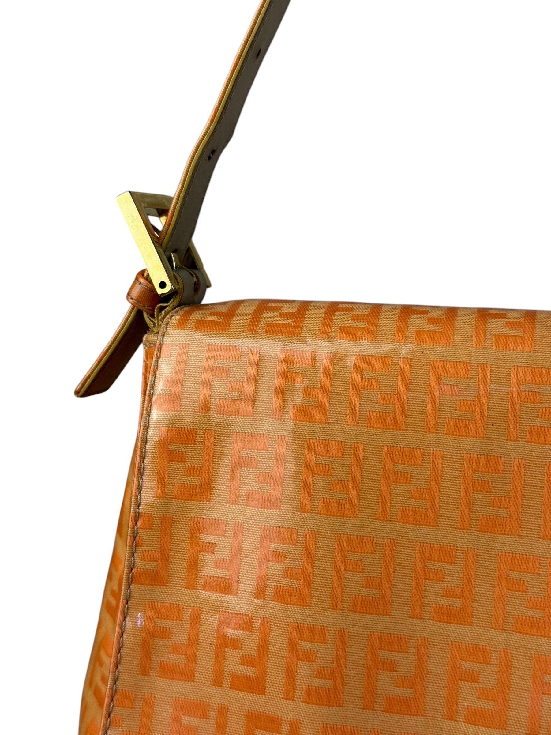 Fendi Zucchino Mamma Baguette Shoulder Bag