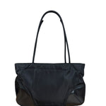 Prada Vintage Black Nylon Zip Shoulder Bag