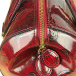 Cartier Red Patent Leather Logo Embossed Handbag