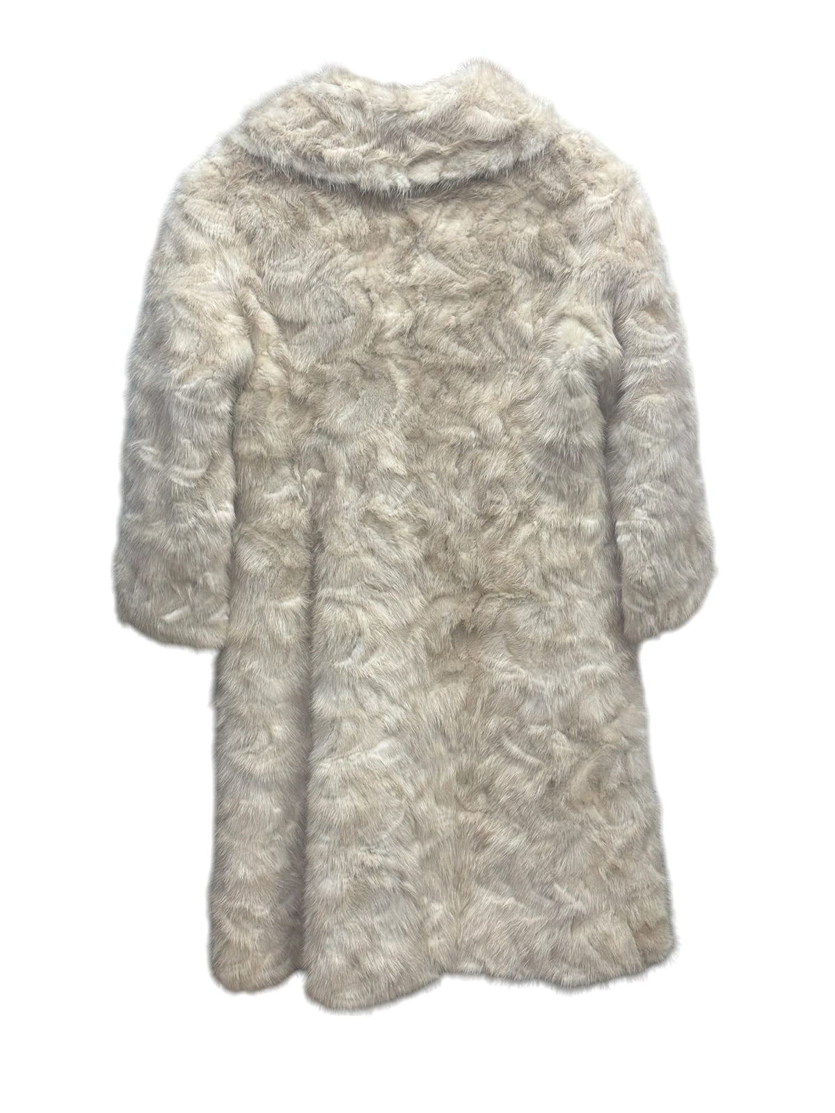 Vintage Ivory Clair de Lune by Emba Long Fur Coat