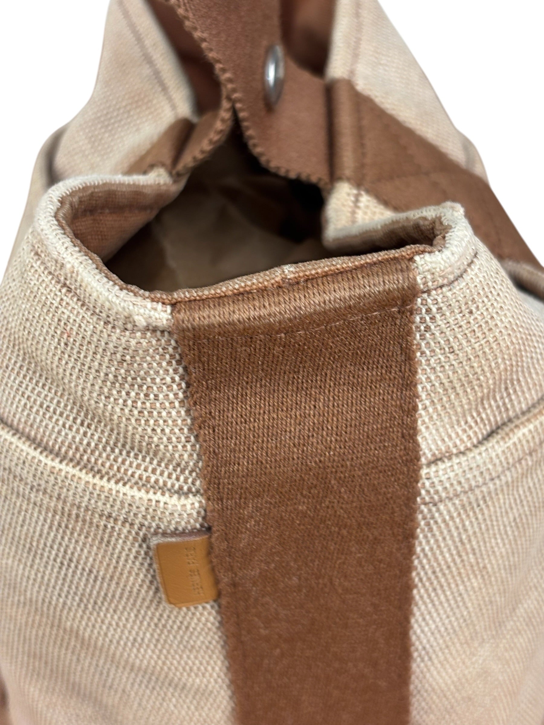 Hermes Vintage Brown Toile Saxo PM