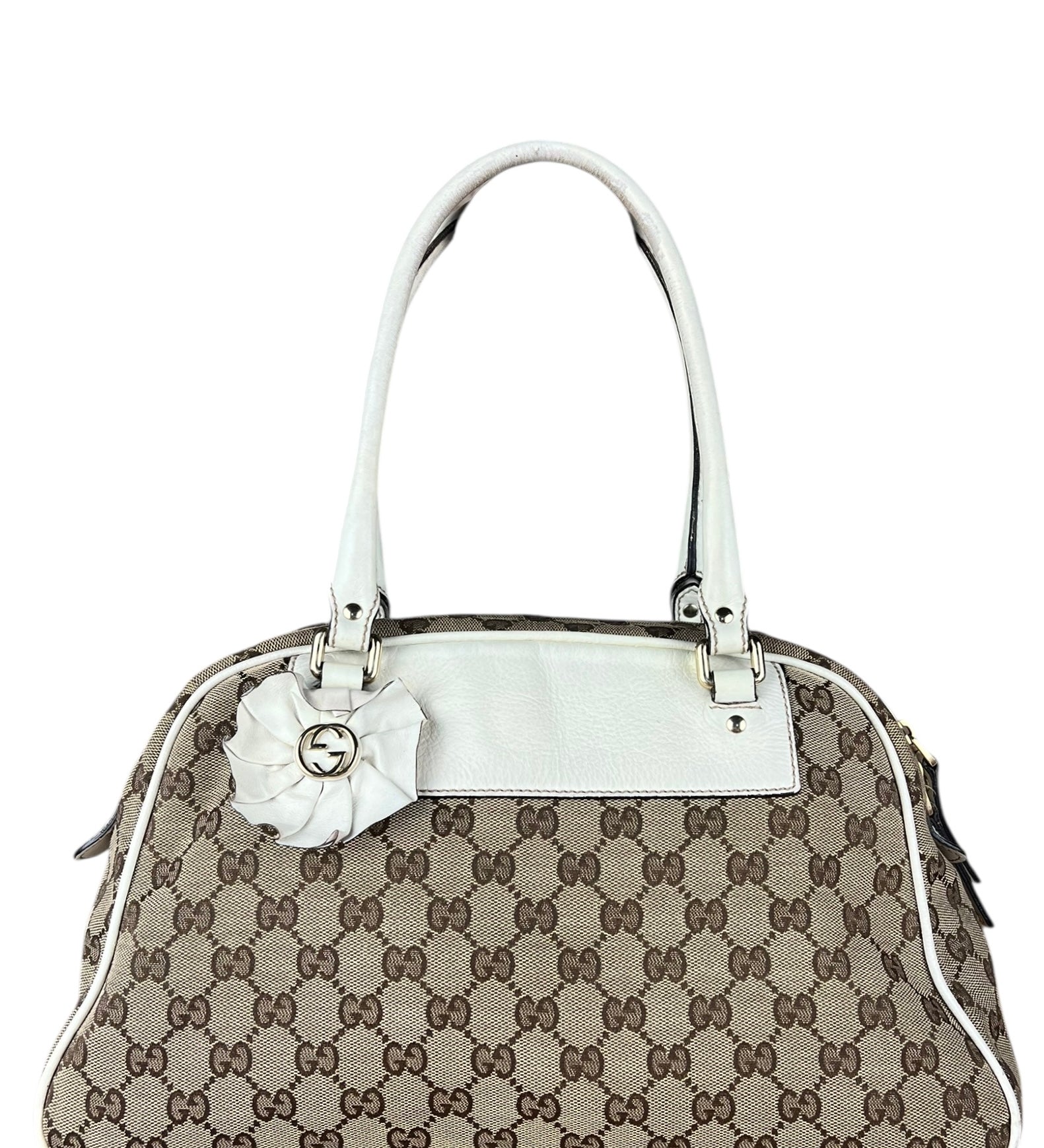 Gucci GG Canvas Trophy Boston Bag