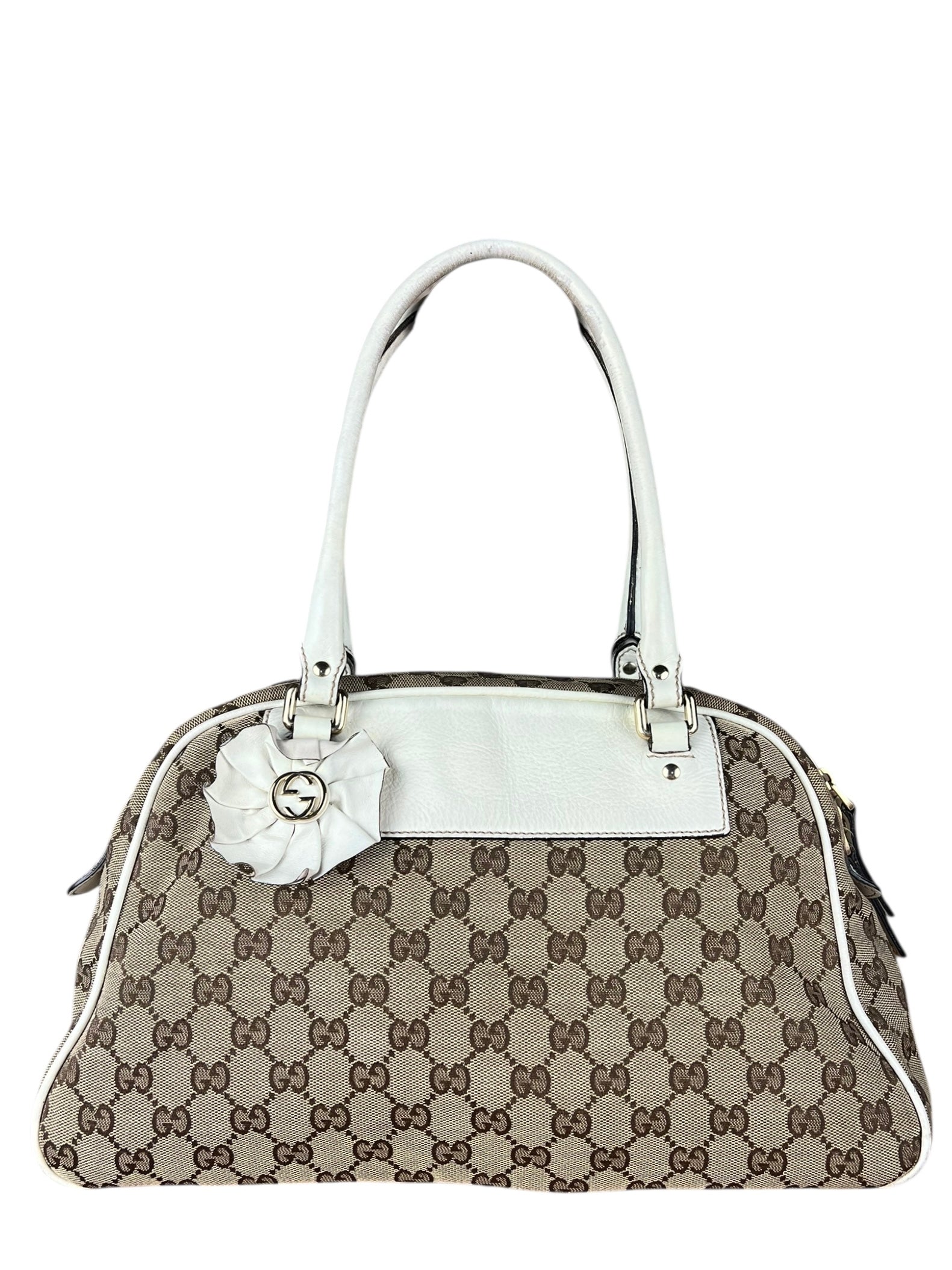 Gucci GG Canvas Trophy Boston Bag
