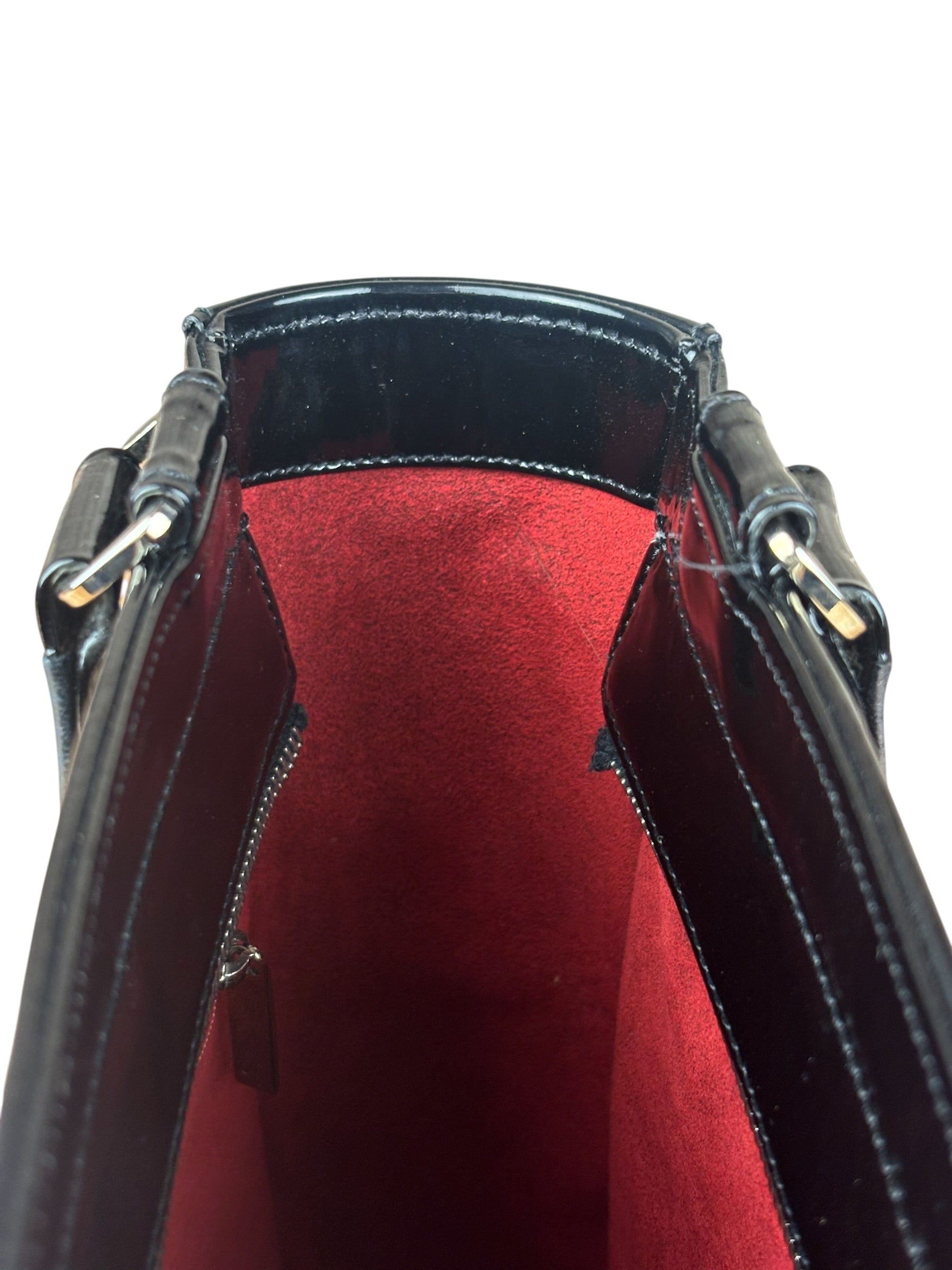 Chanel Black Patent Chocolate Bar Shoulder Tote 2002