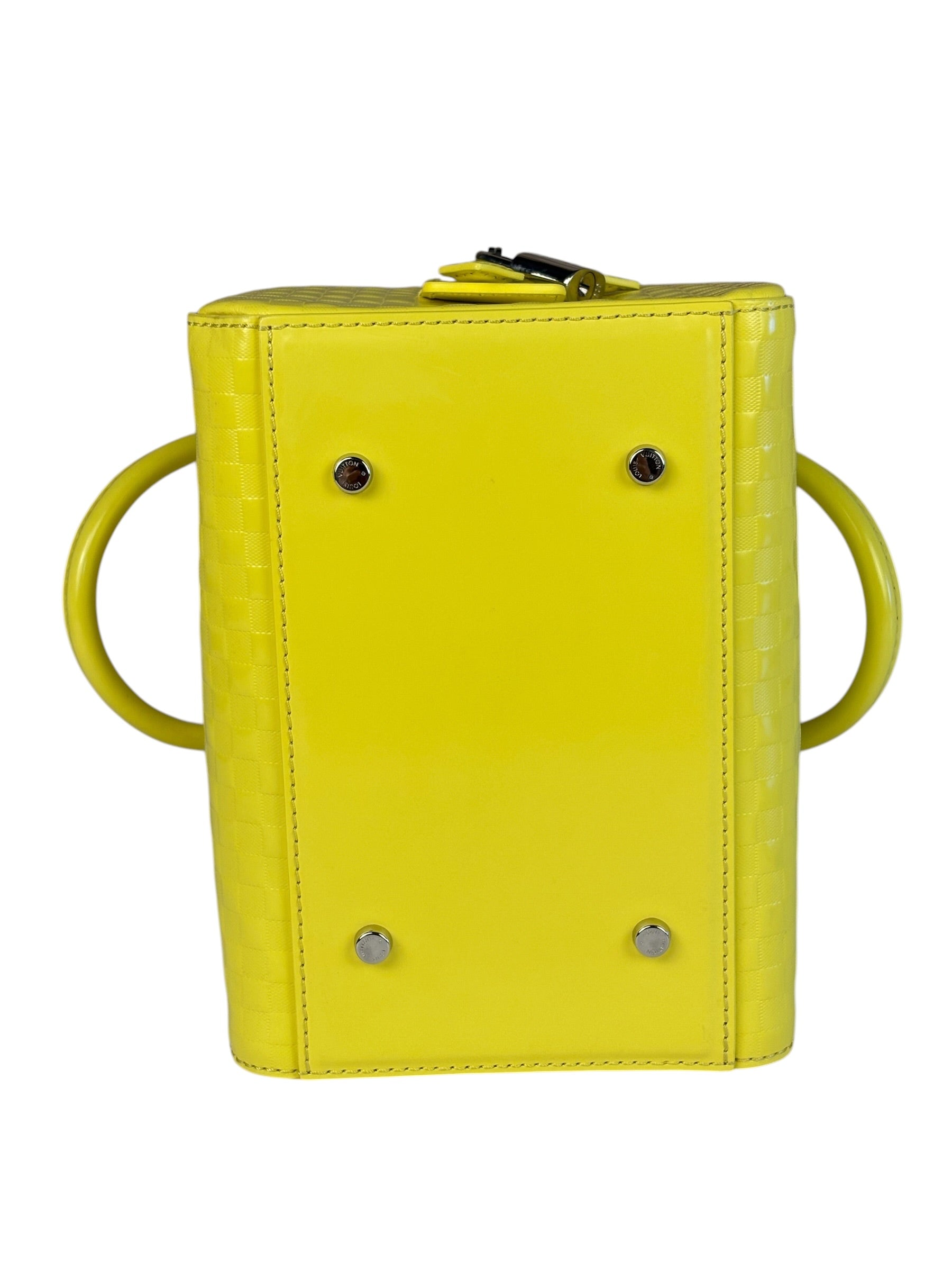 Louis Vuitton Yellow Damier Facette Cube Speedy 20