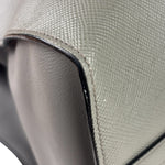 Prada Grey Saffiano Leather Two-Way Tote