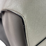 Prada Grey Saffiano Leather Two-Way Tote