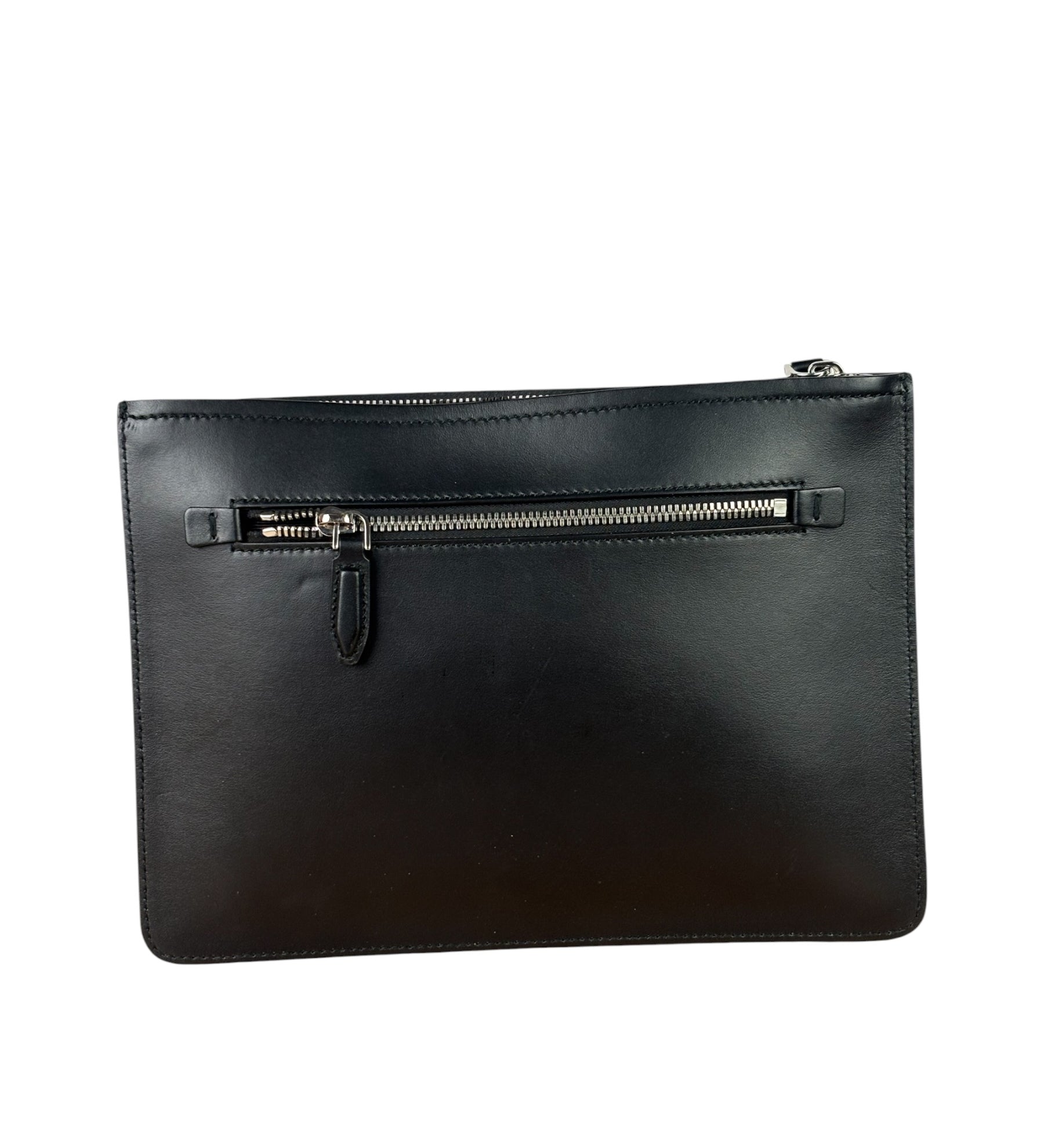 Salvatore Ferragamo Black Leather Clutch