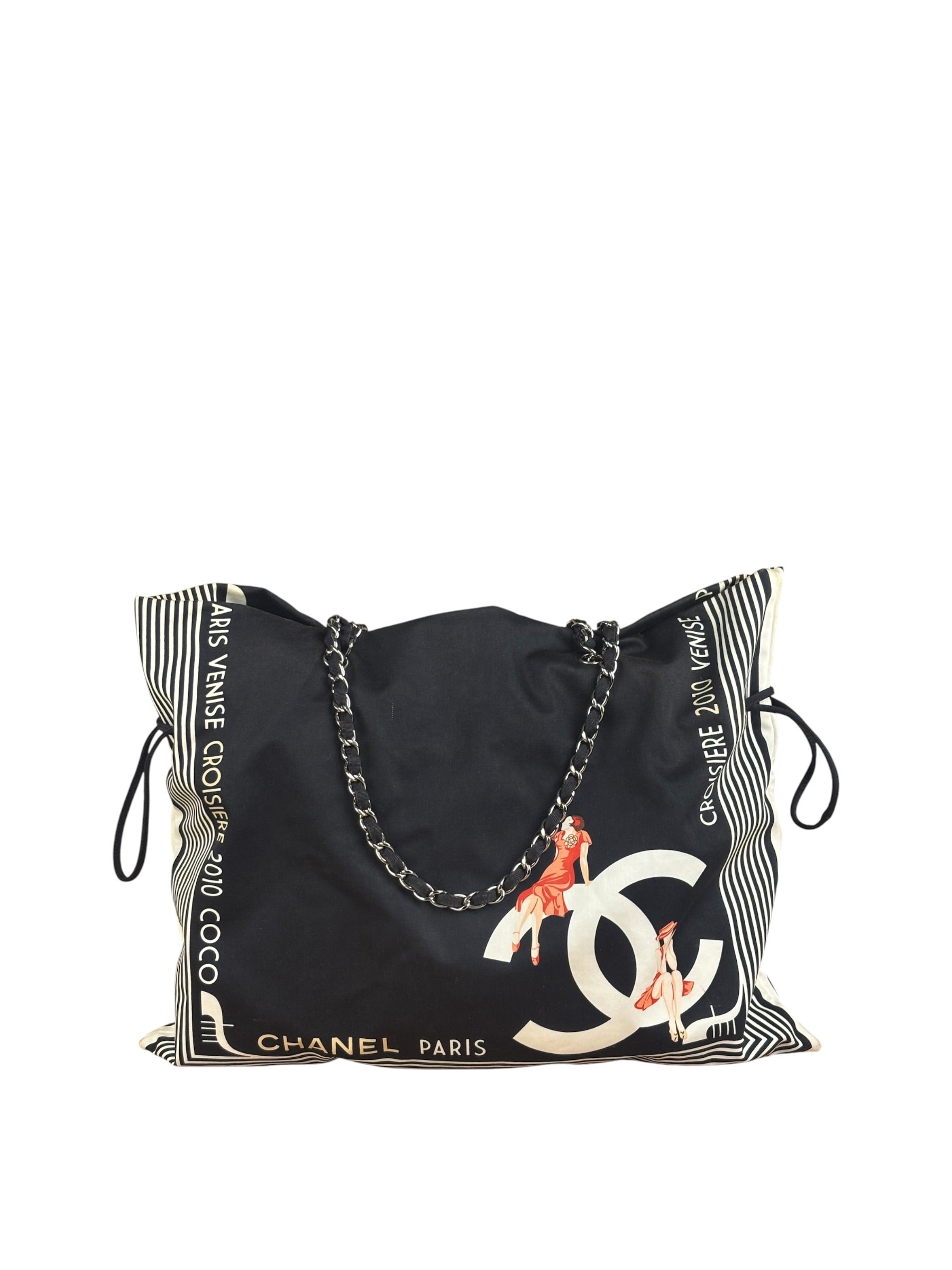 Chanel Multicolor Paris-Venice Bon Bon Printed Chain Tote Bag 2010