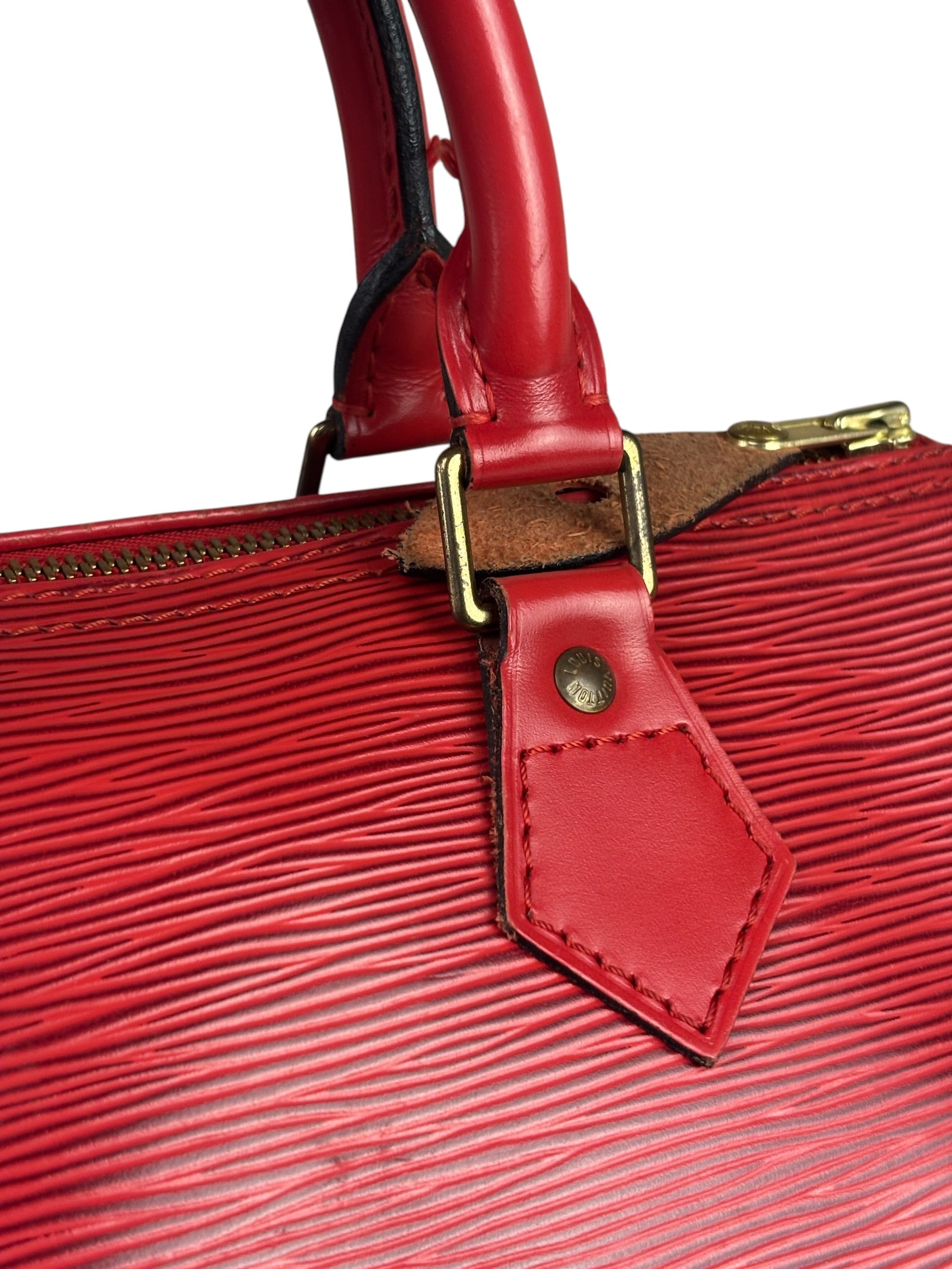 Louis Vuitton Red Epi Leather Speedy 25cm