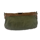 Prada Vintage Green Nylon/Leather Crossbody Bag