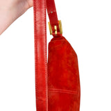 Fendi Baguette Red Suede