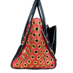 Miu Miu Leather Rings Red Biker Tote