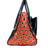 Miu Miu Leather Rings Red Biker Tote