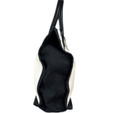 Saint Laurent Beige/Black Rive Gauche Canvas Tote Bag