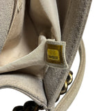 Chanel Grey Suede Beaded Pearl/Bead Boy Flap 2014