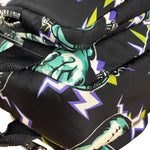Prada Multicolor Nylon Leather Trim Frankenstein Print Pouch