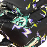 Prada Multicolor Nylon Leather Trim Frankenstein Print Pouch