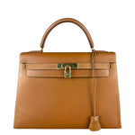 Hermes Kelly 32 Sellier Epsom Gold Handbag 1995
