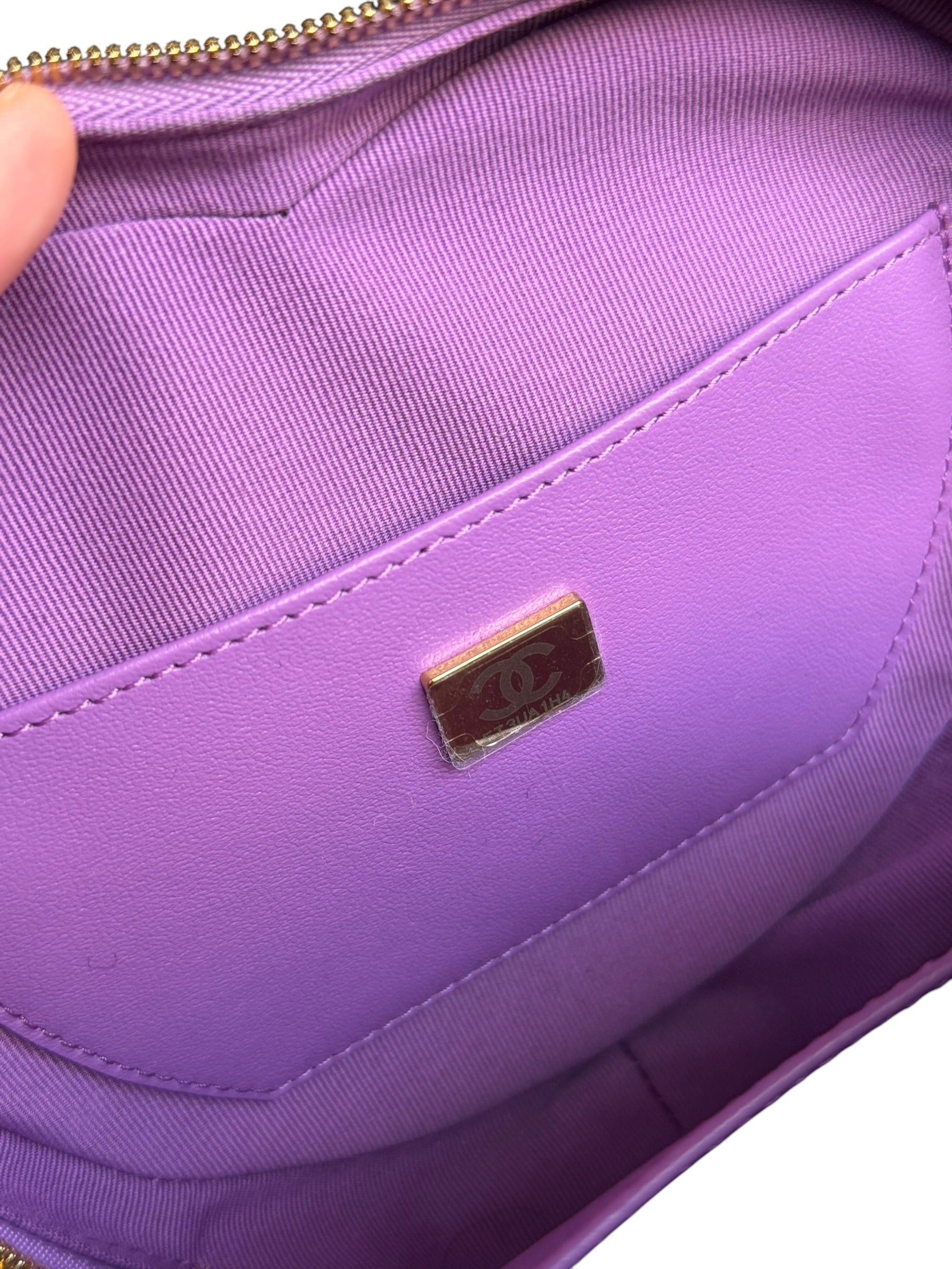 Chanel CC In Love Purple Quilted Leather Heart Bag 2022