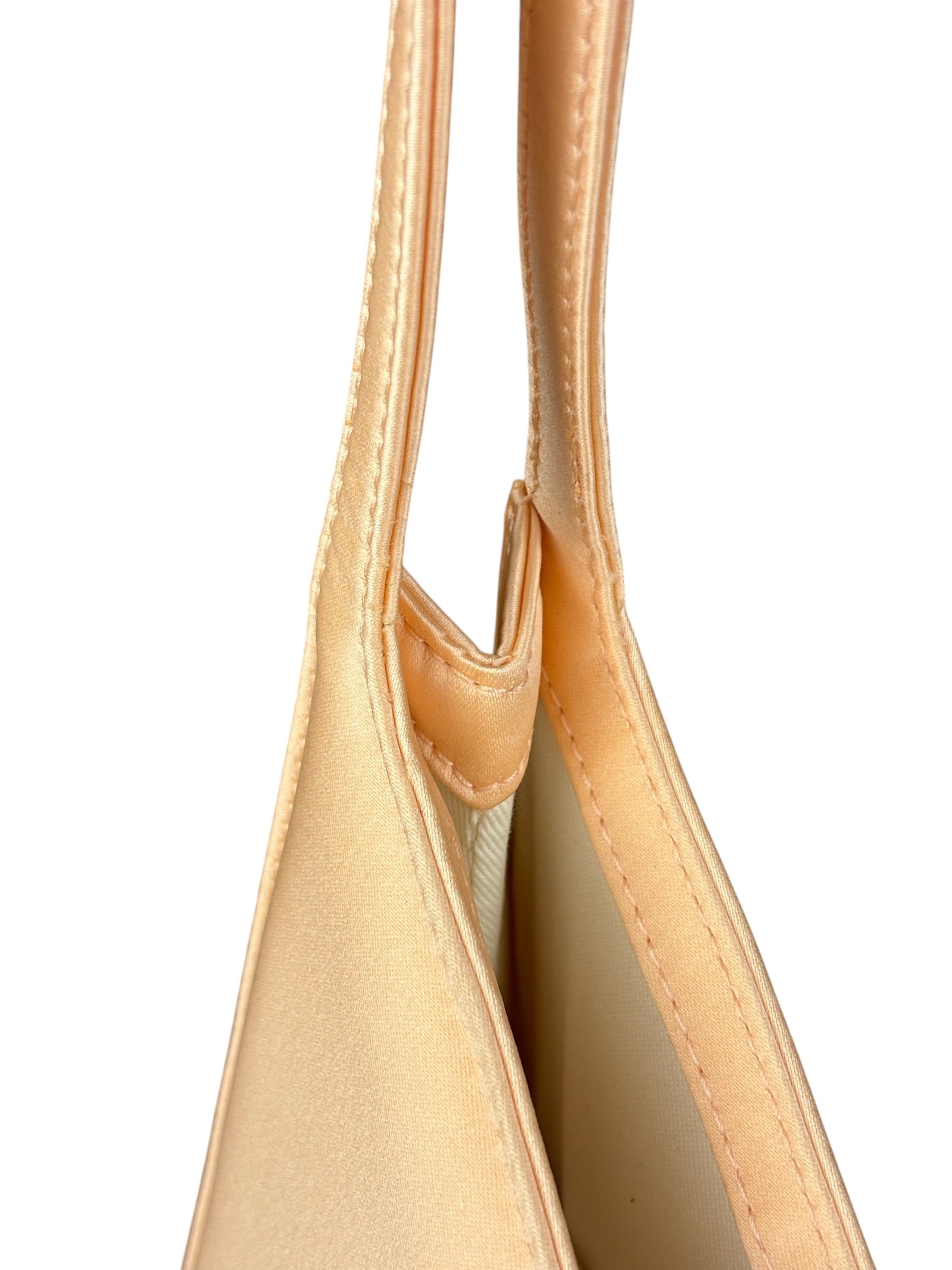 Maison Margiela MM6 Peach Satin Accordion Shoulder Bag