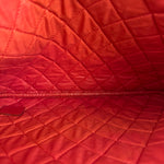 Chanel Vintage Red Leather Classics O-Case Clutch 1992