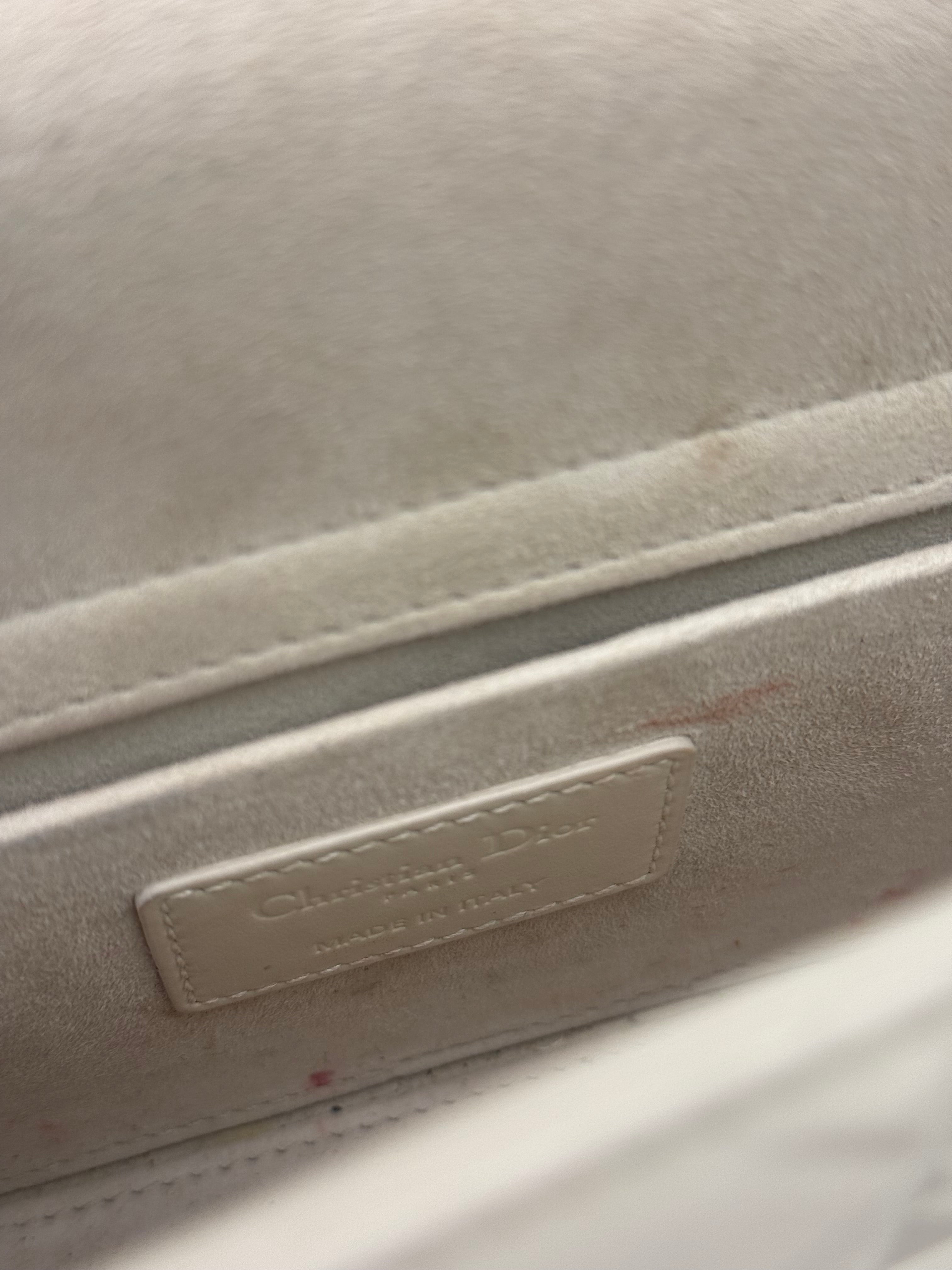 Christian Dior White Lady D-Joy Geometric 2Way Handbag