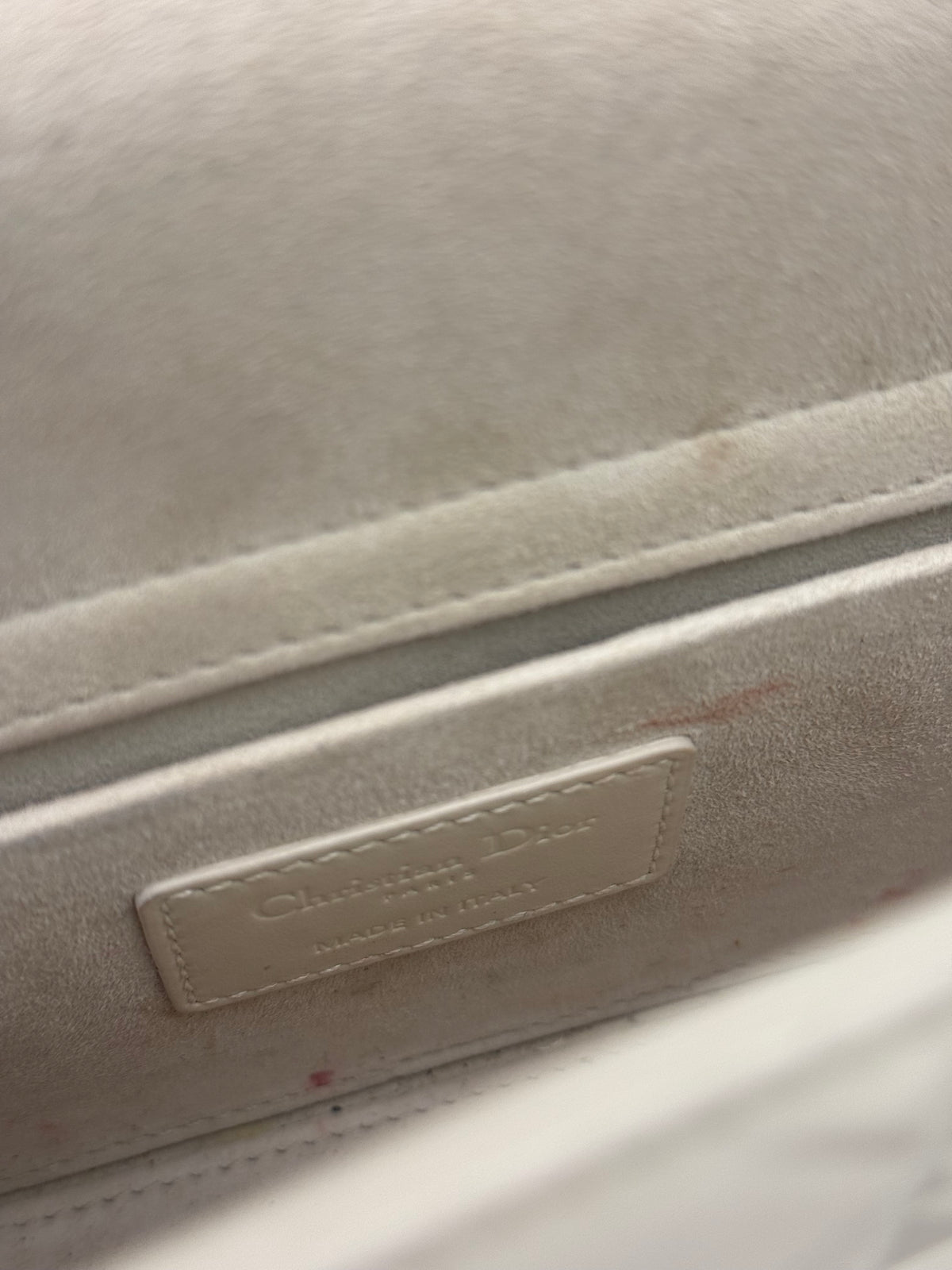 Christian Dior White Lady D-Joy Geometric 2Way Handbag