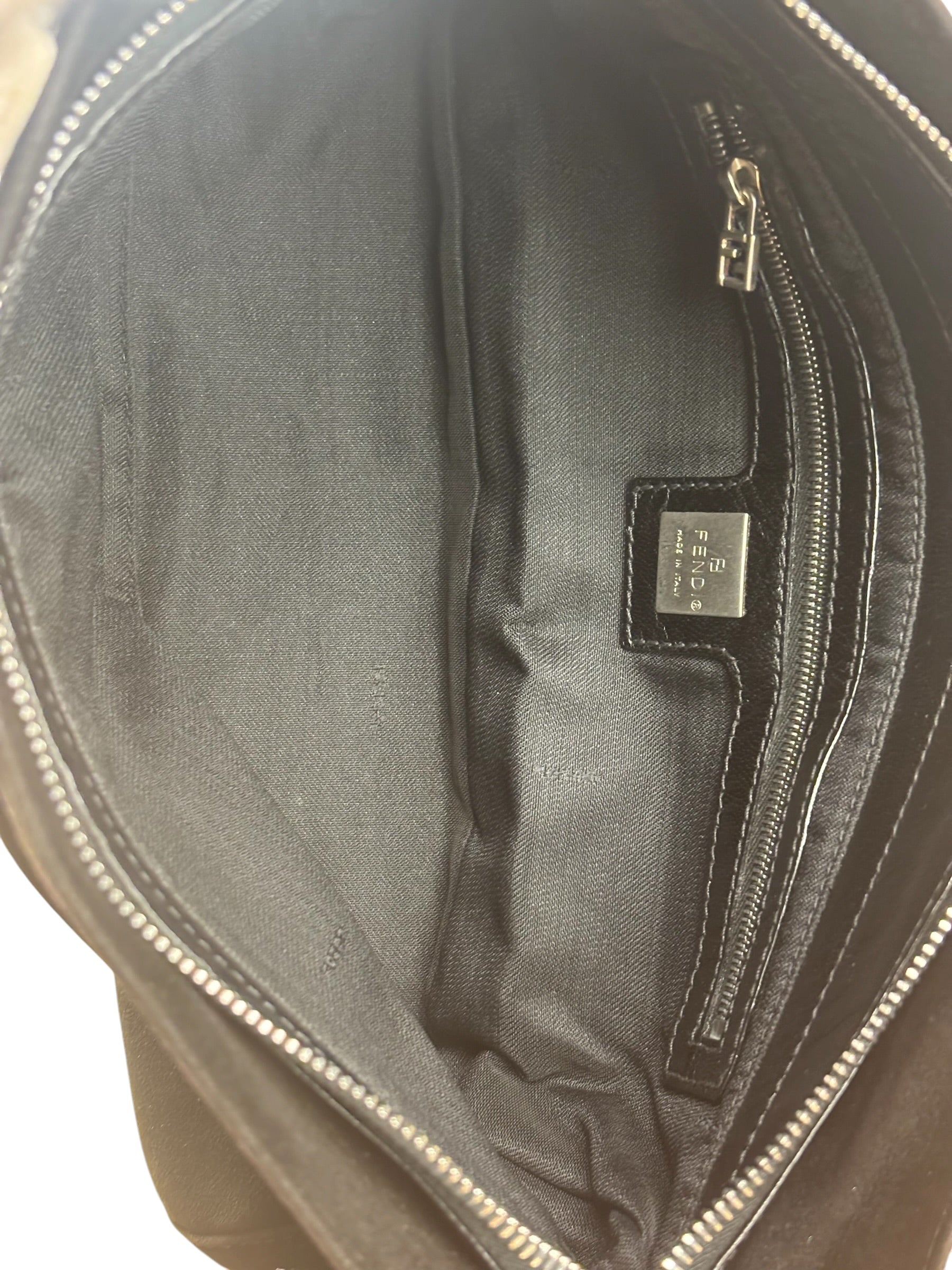 Fendi Vintage Black Mamma Baguette Shoulder Bag