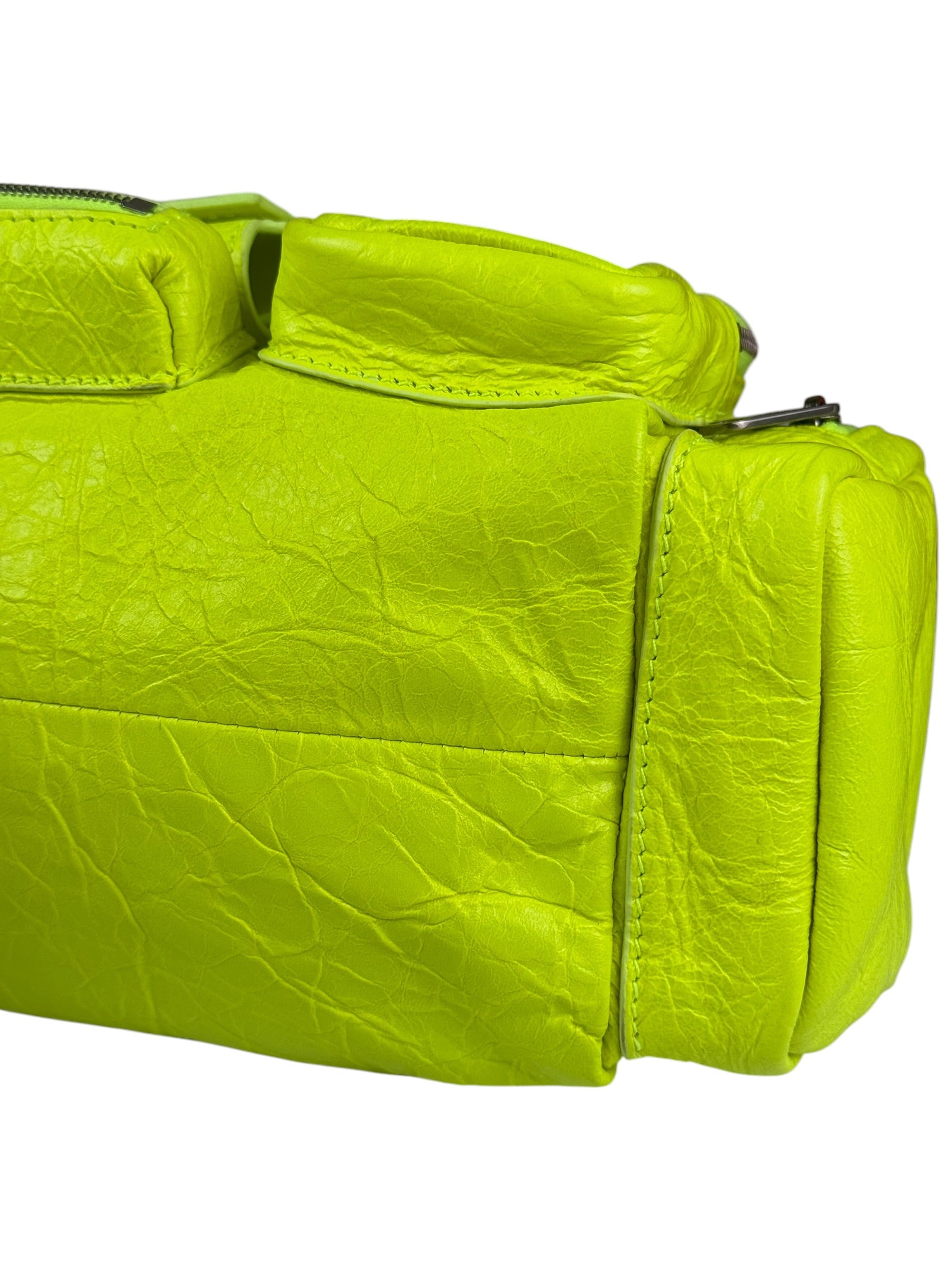 Balenciaga Fluo Yellow Leather Super Busy XS Sling Bag