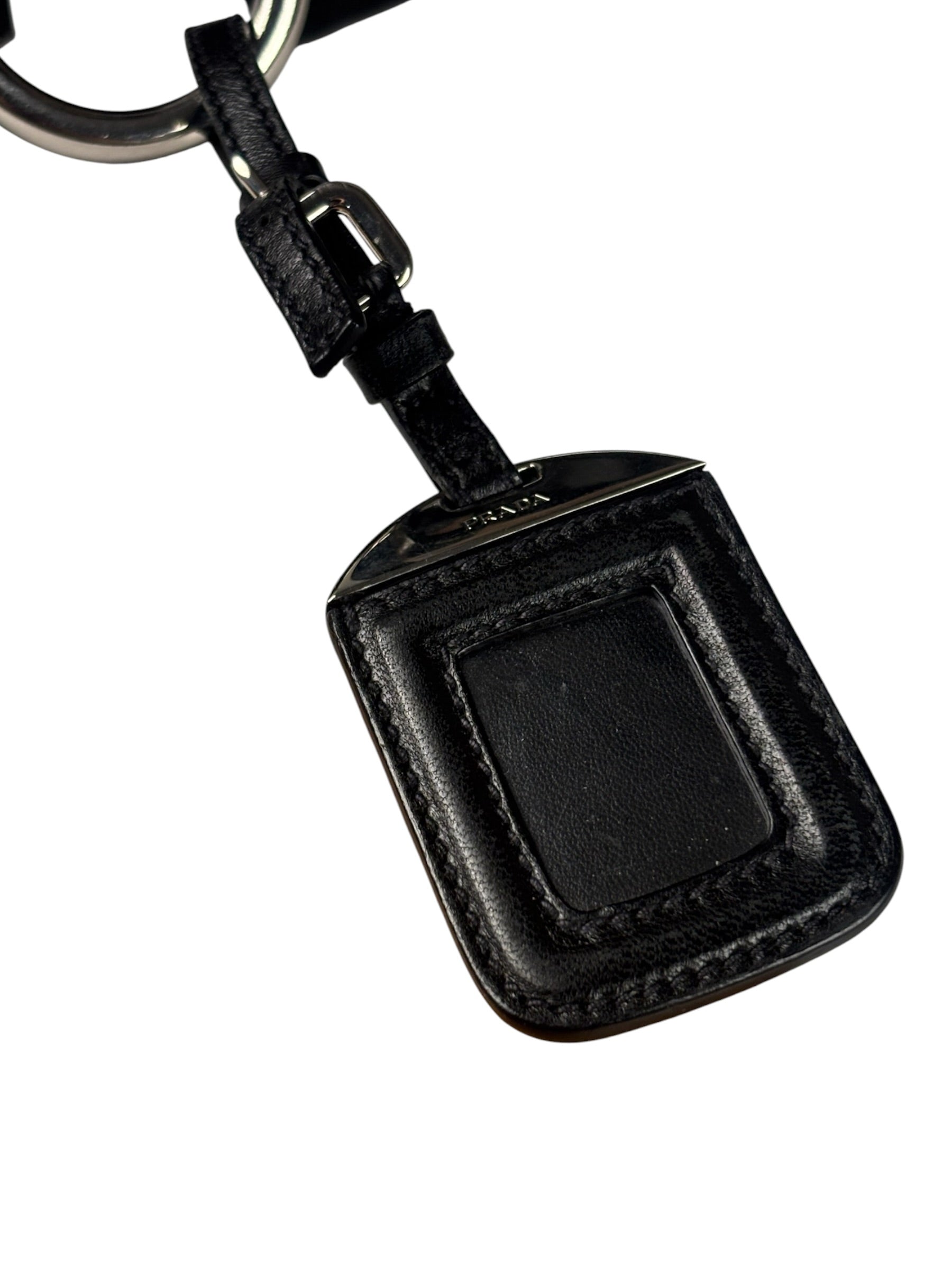 Prada Black Tessuto Nylon/Leather Trim Waves Hobo Bag