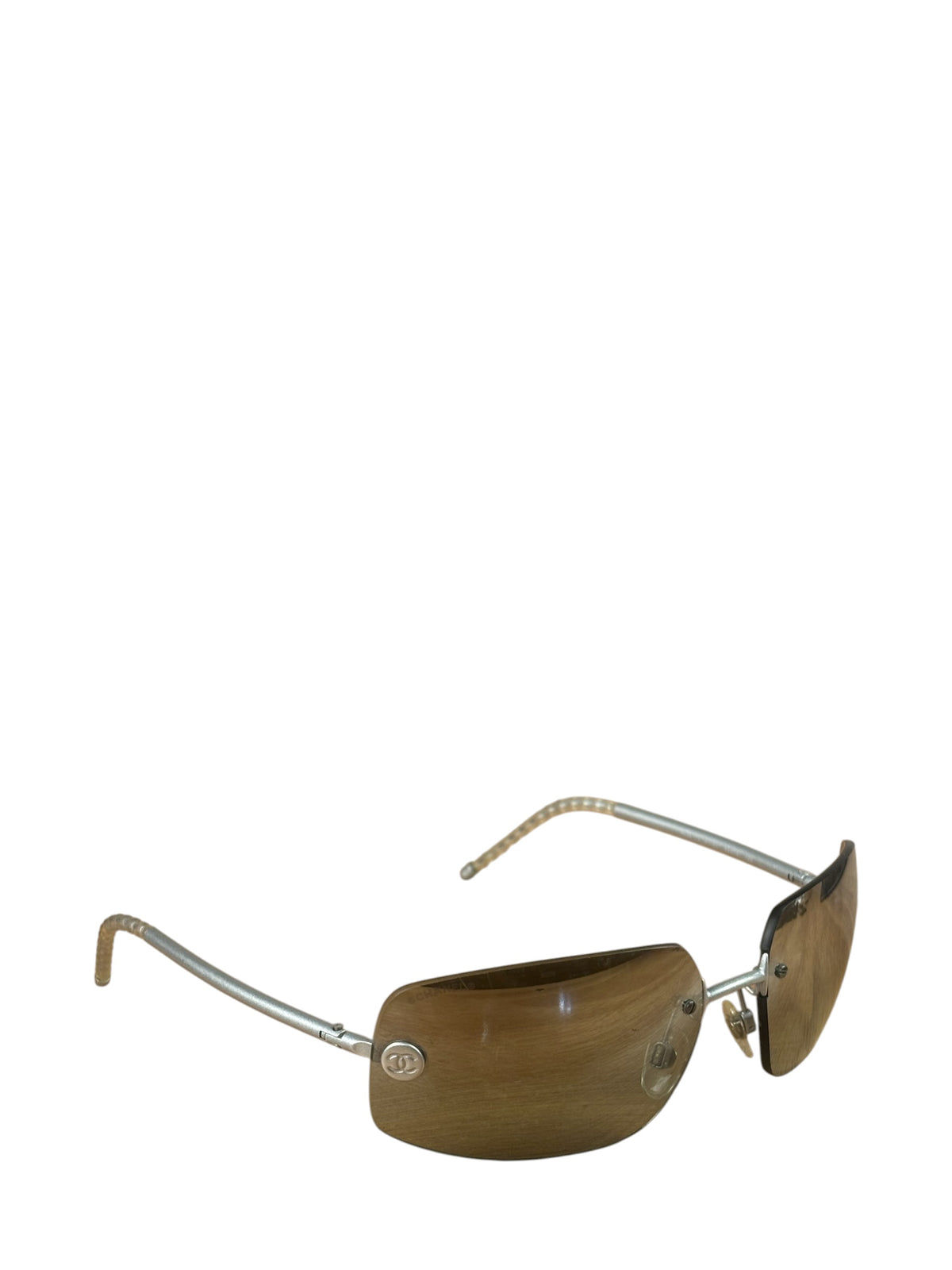 Chanel Silver Rimless C167/6V Sunglasses