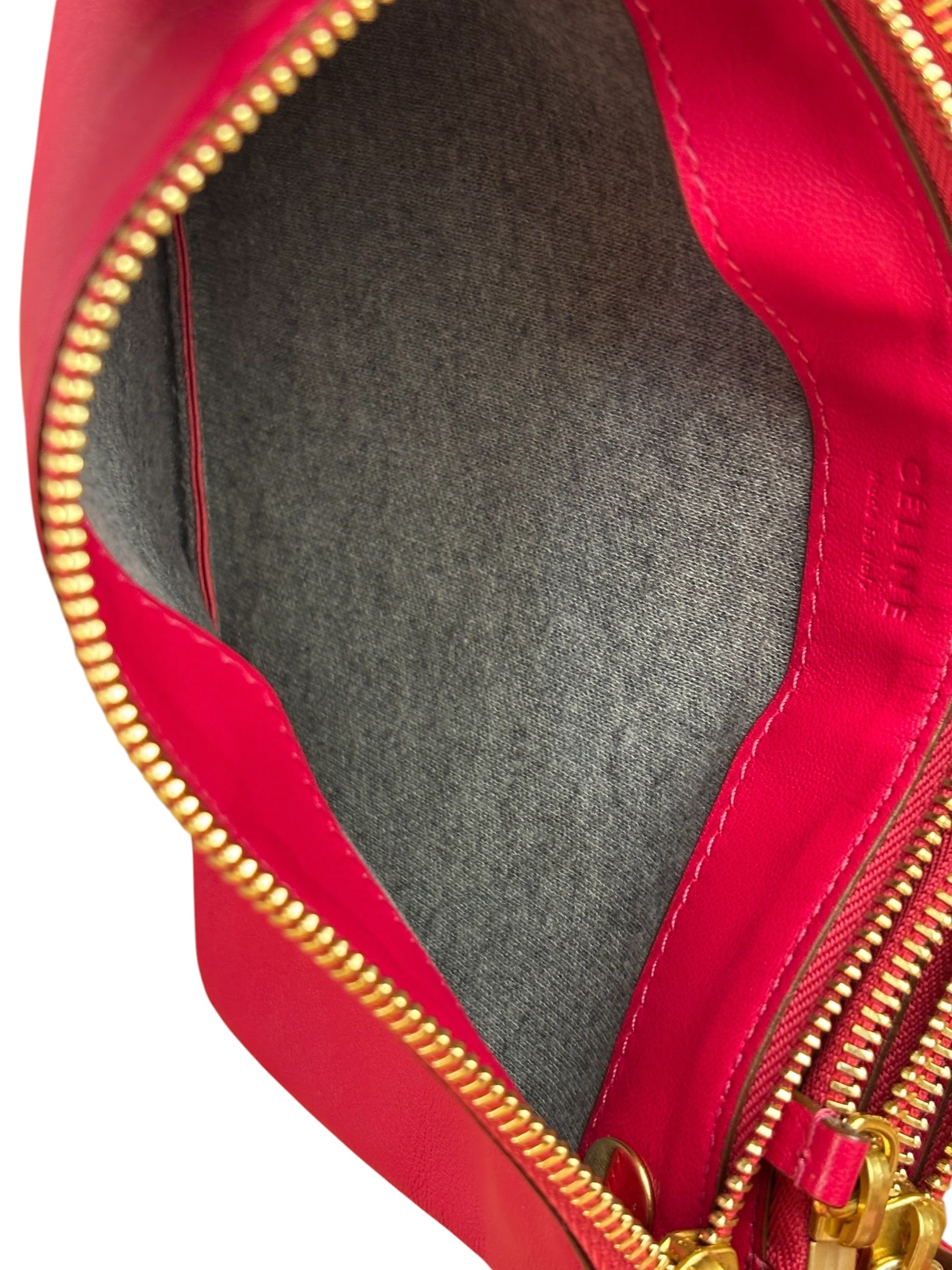 Celine Pink Leather Trio Crossbody Bag