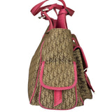 Christian Dior Vintage Pink Leather Trim Diorssimo Street Chic Shoulder Bag