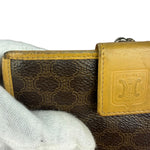 Celine Vintage Brown Macadam Bifold Kisslock Wallet