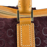 Celine Vintage Suede Macadam Leather Bowler Bag