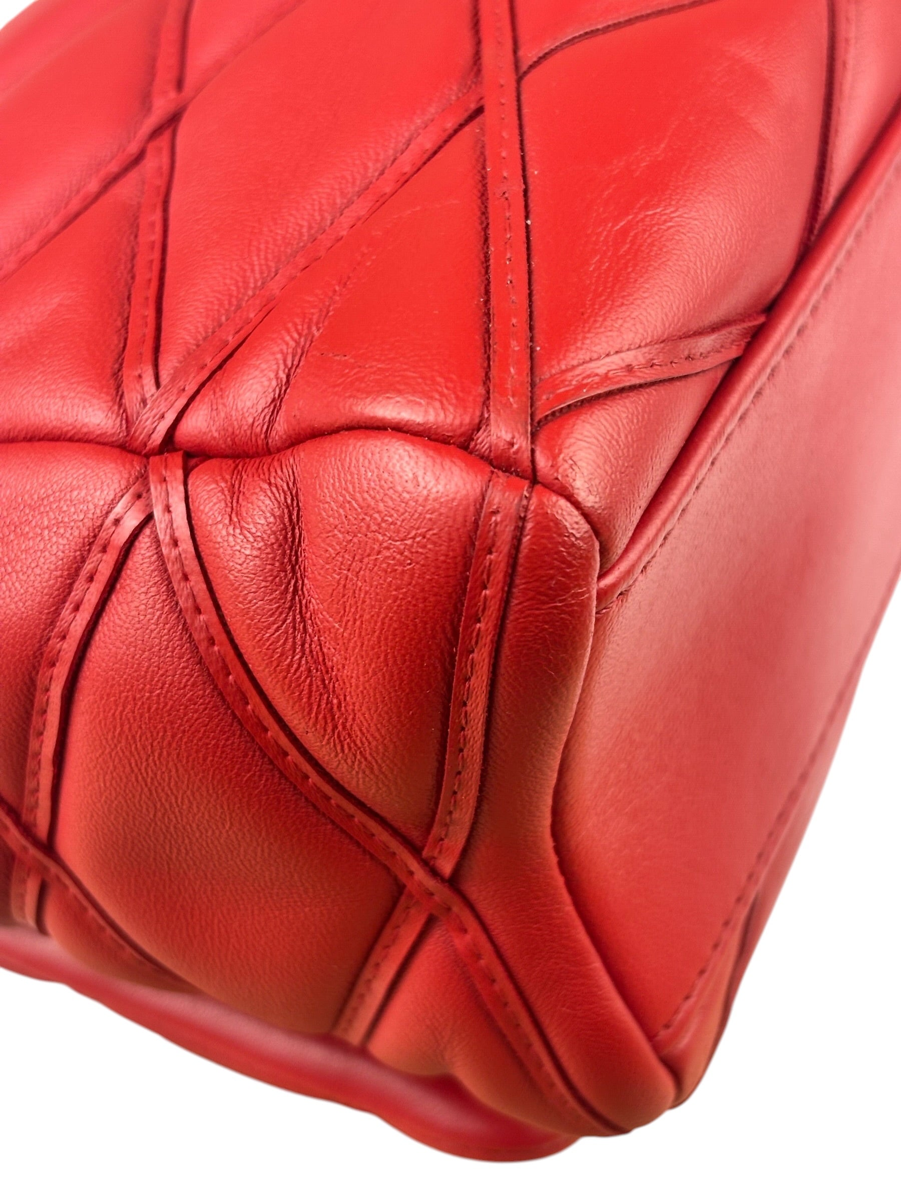Louis Vuitton Red Lambskin GO-14 Malletage Shoulder Bag