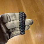 Fendi Navy Blue Rectangular Silver Link Dial