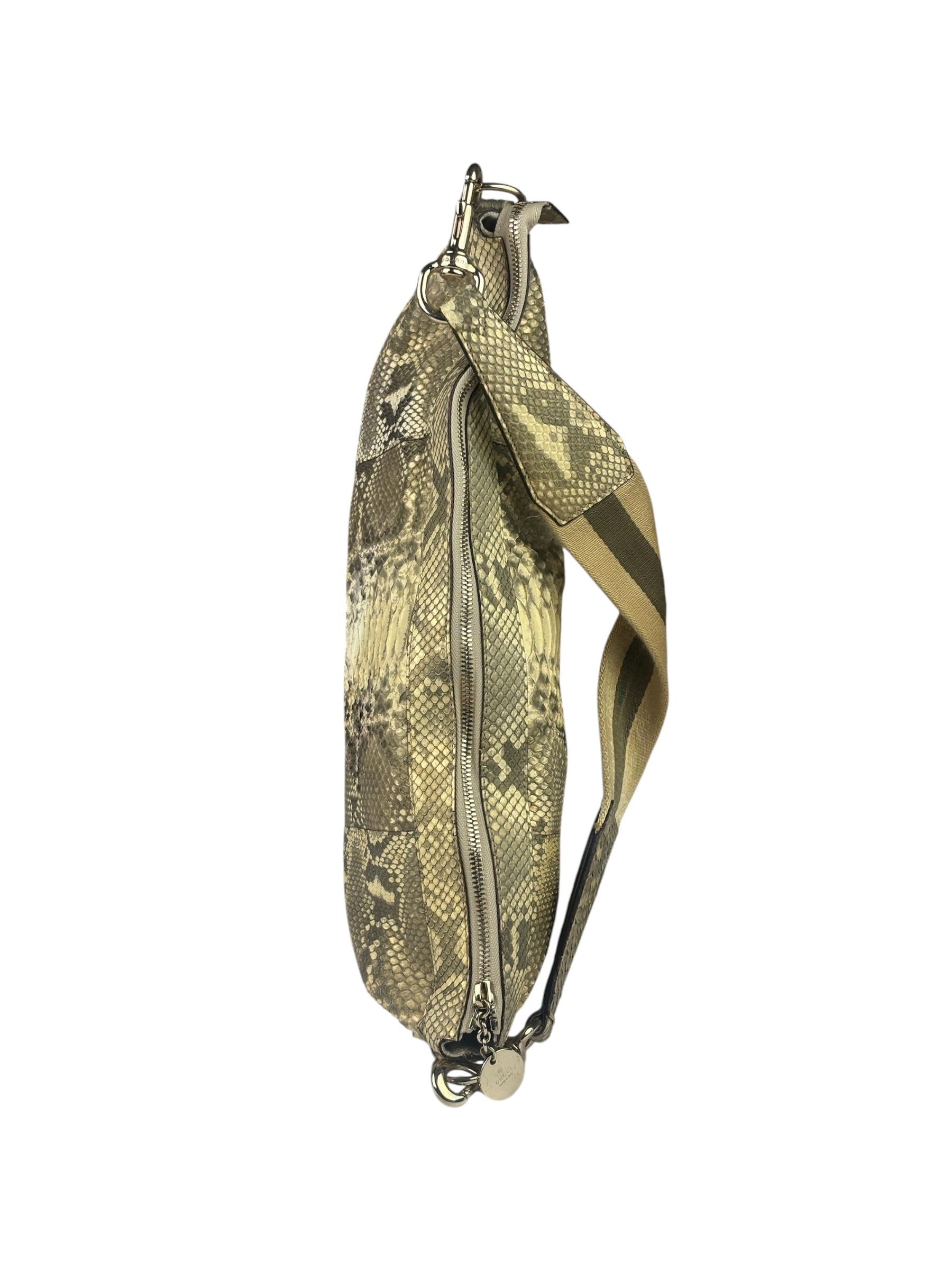 Gucci Light Sand Tones Python Hobo Bag