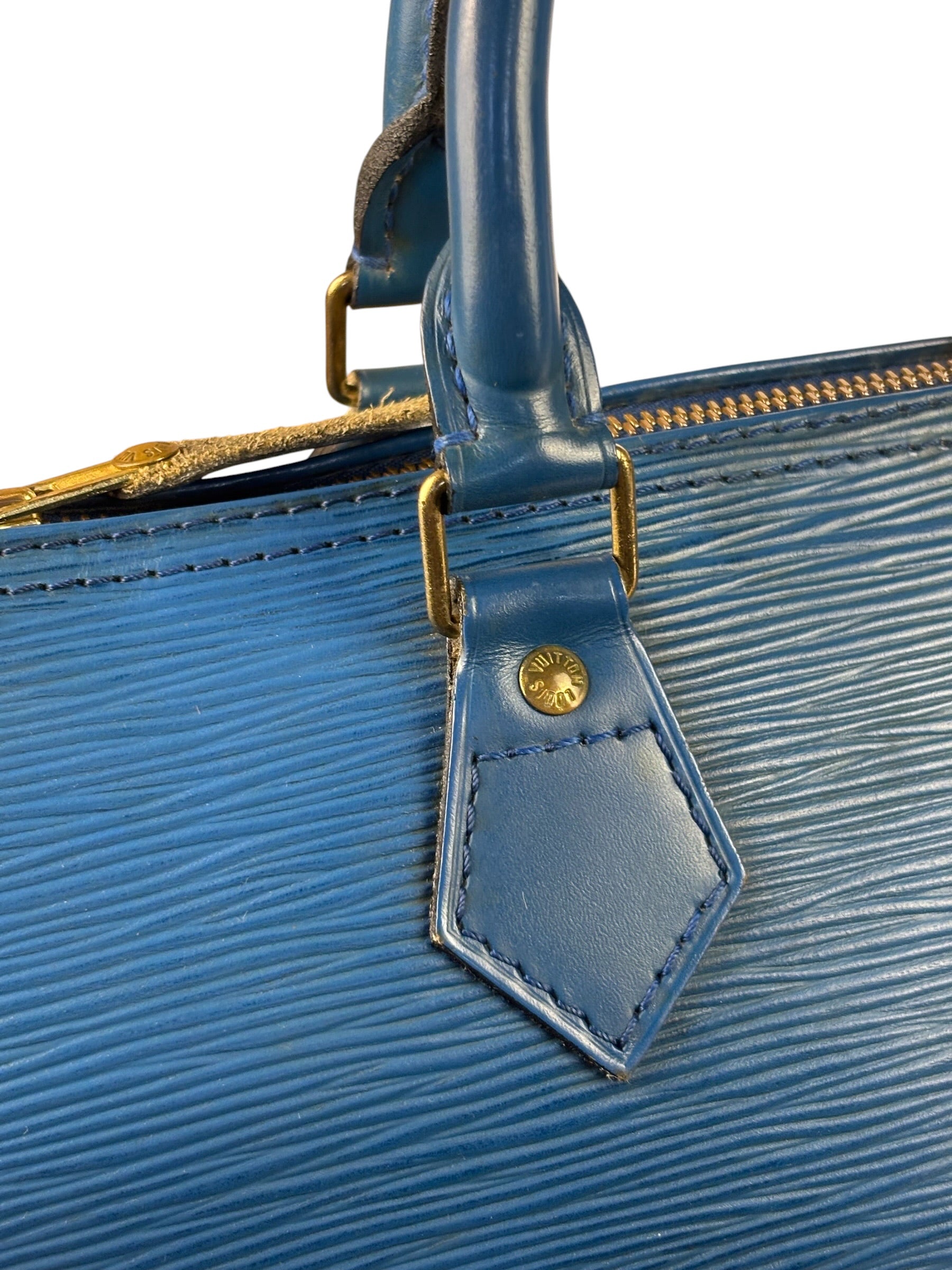 Louis Vuitton Blue Epi Leather Speed 25