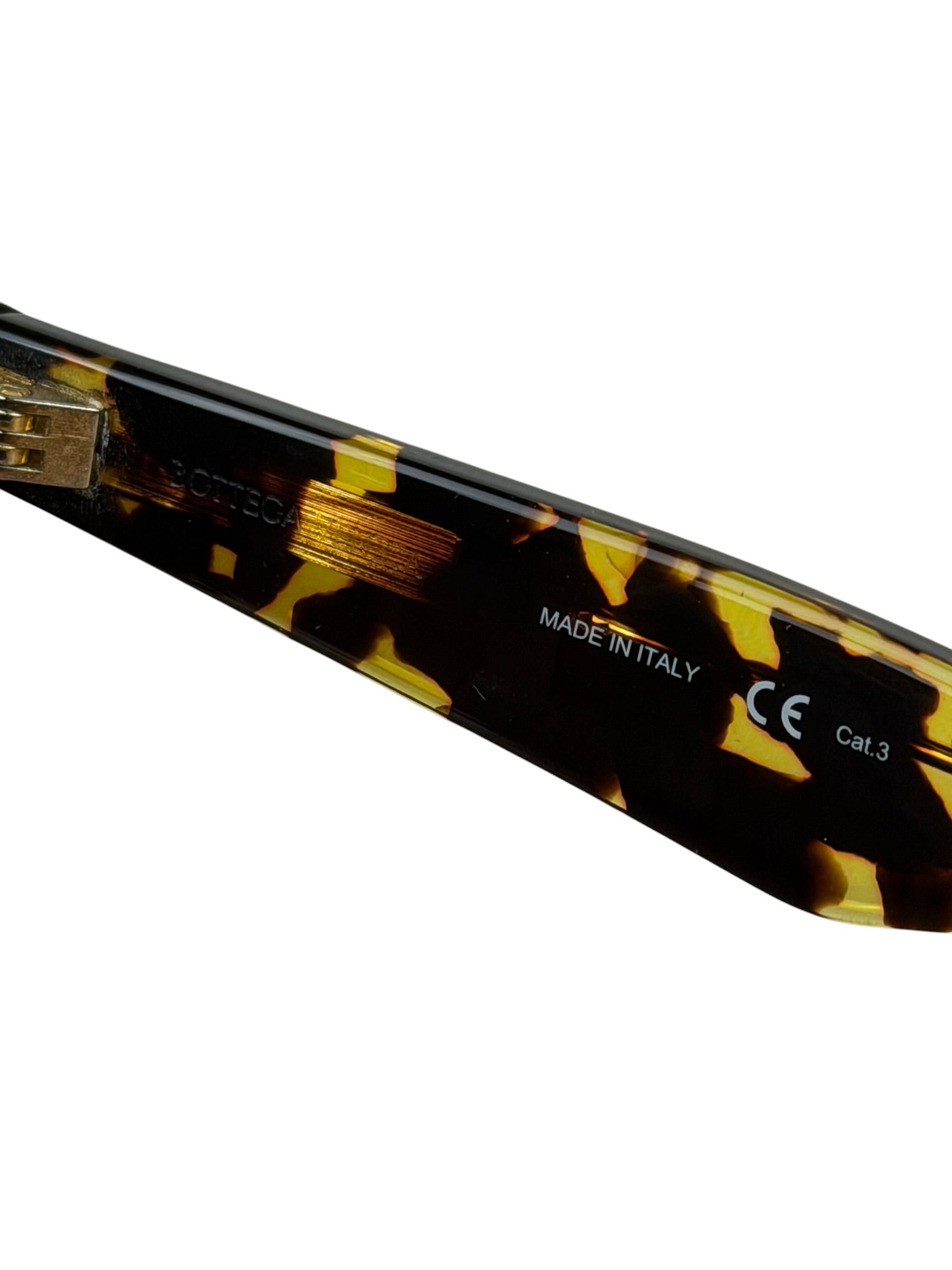 Bottega Veneta Tortoise Brown Cat-Eye Sunglasses
