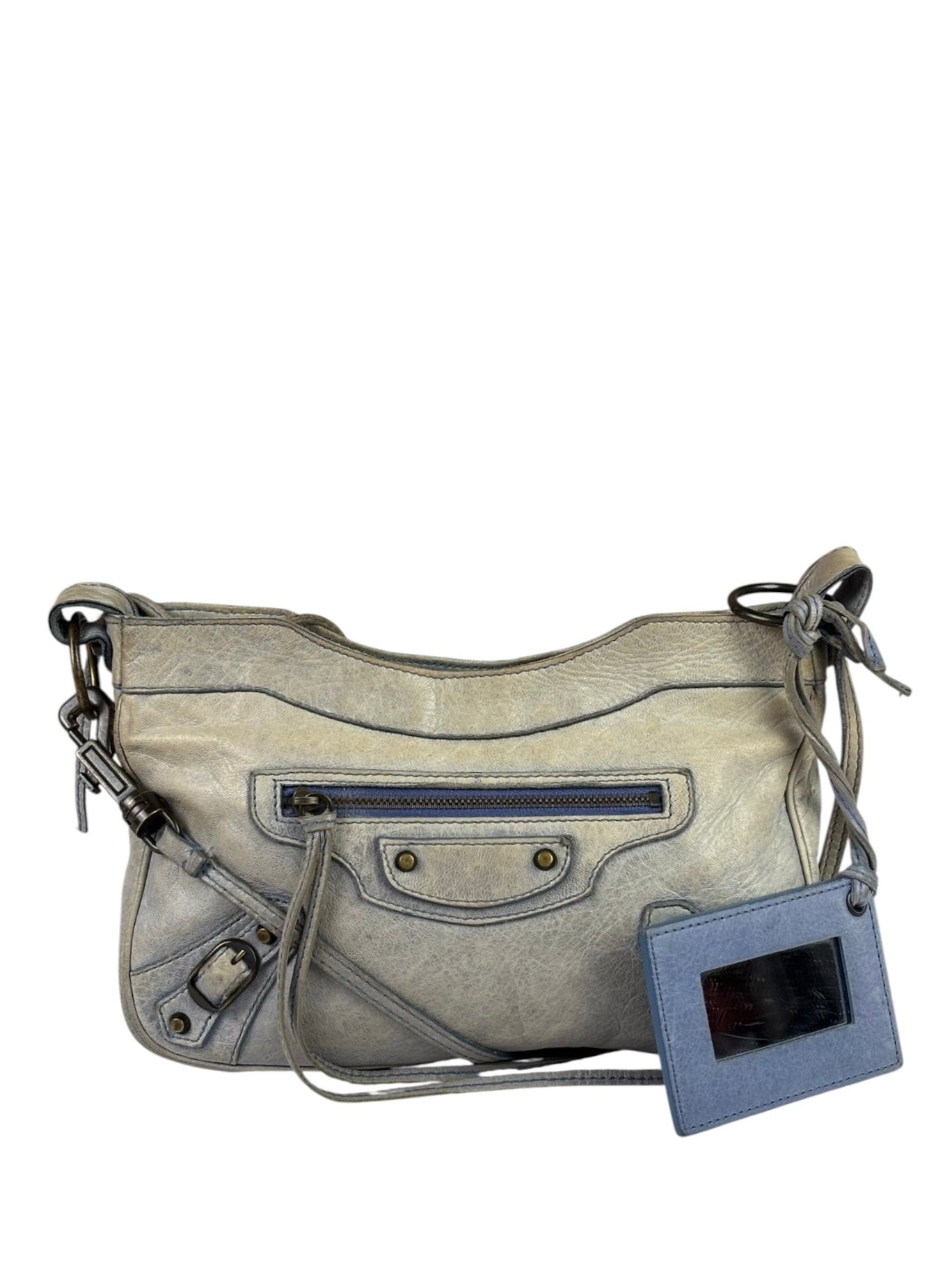 Balenciaga Light Blue Lambskin Le City Hip Pochette
