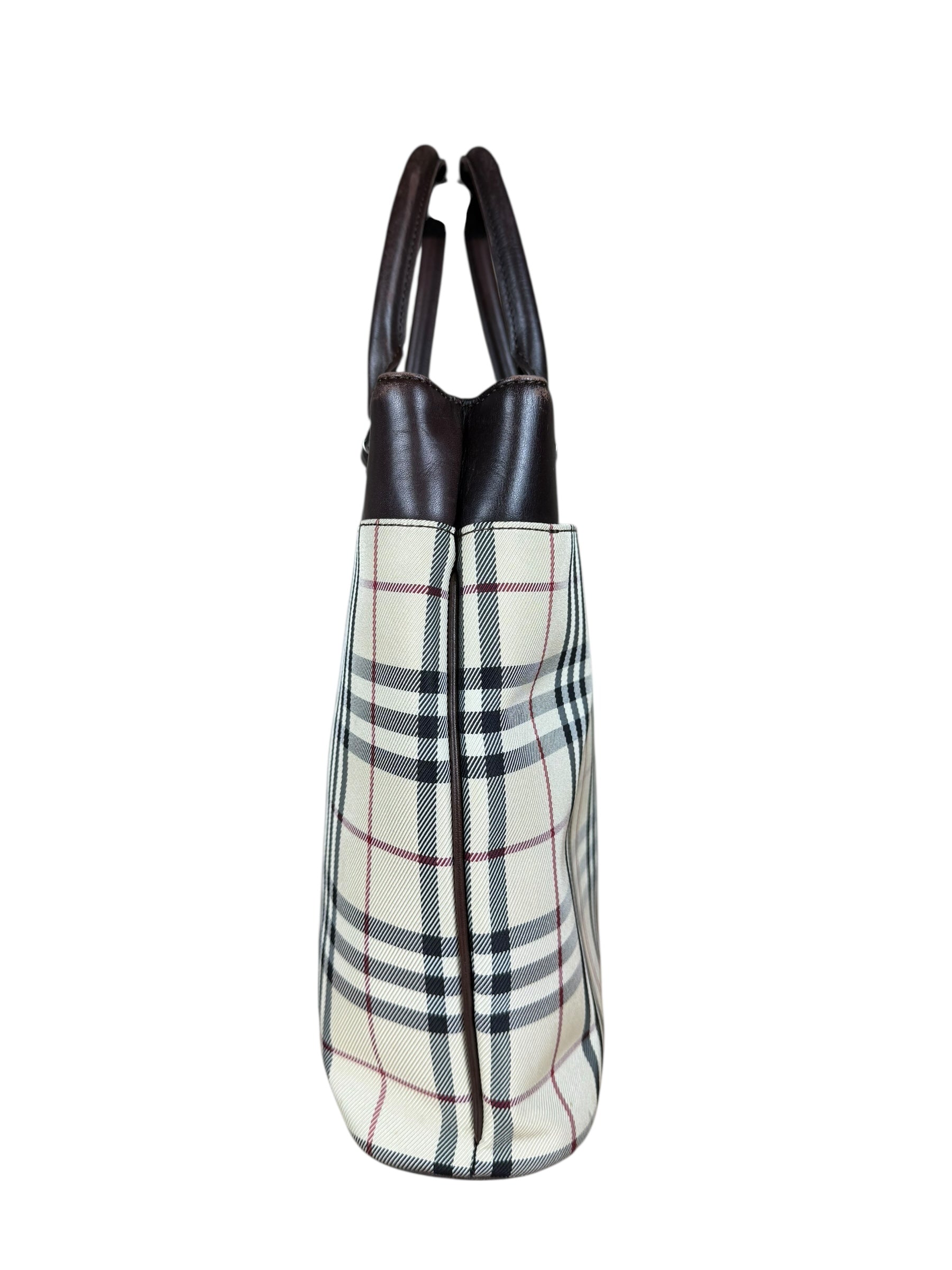Burberry Vintage Canvas Nova Check Tote