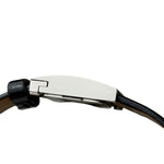Dior Silver Dial Black Leather Strap D78-100
