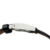 Dior Silver Dial Black Leather Strap D78-100