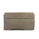Chloe Grey Leather/Suede Faye Clutch