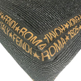 Fendi Black Straw Roma 1925 Tote